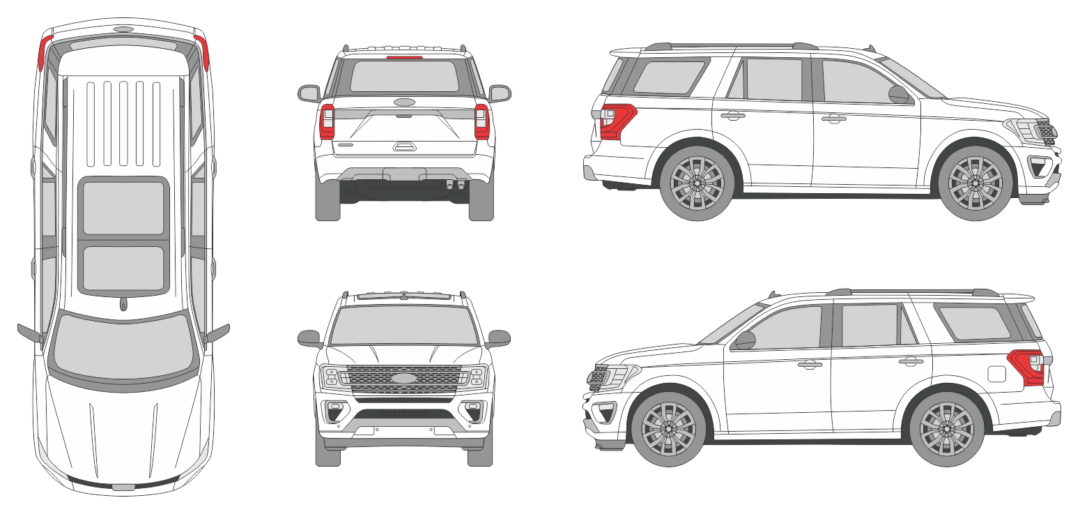 Ford Expedition 2017 SUV Template