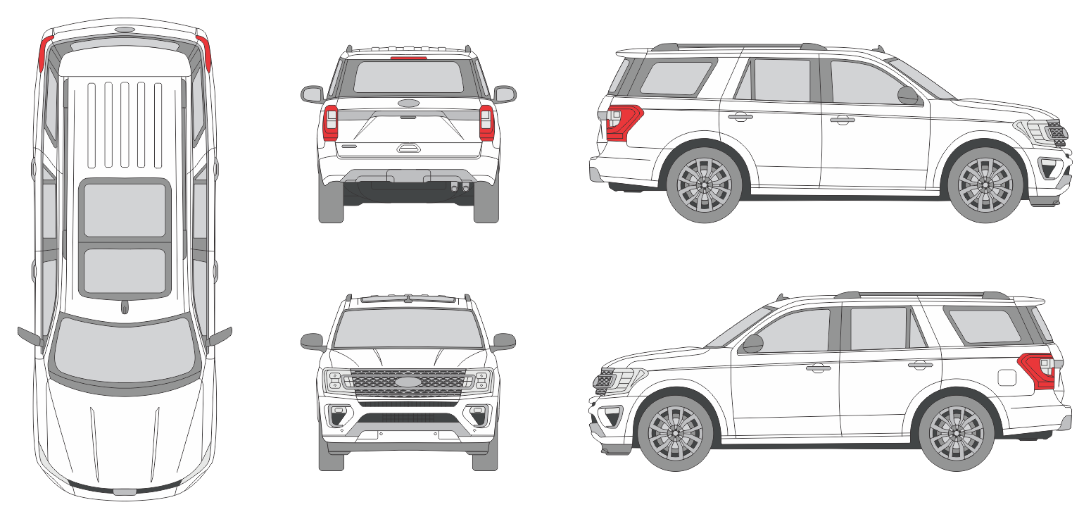 Ford Expedition 2017 SUV Template