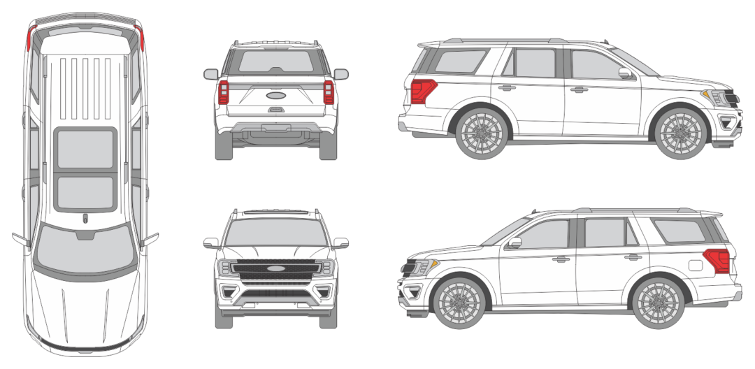 Ford Expedition Max 2017 SUV Template