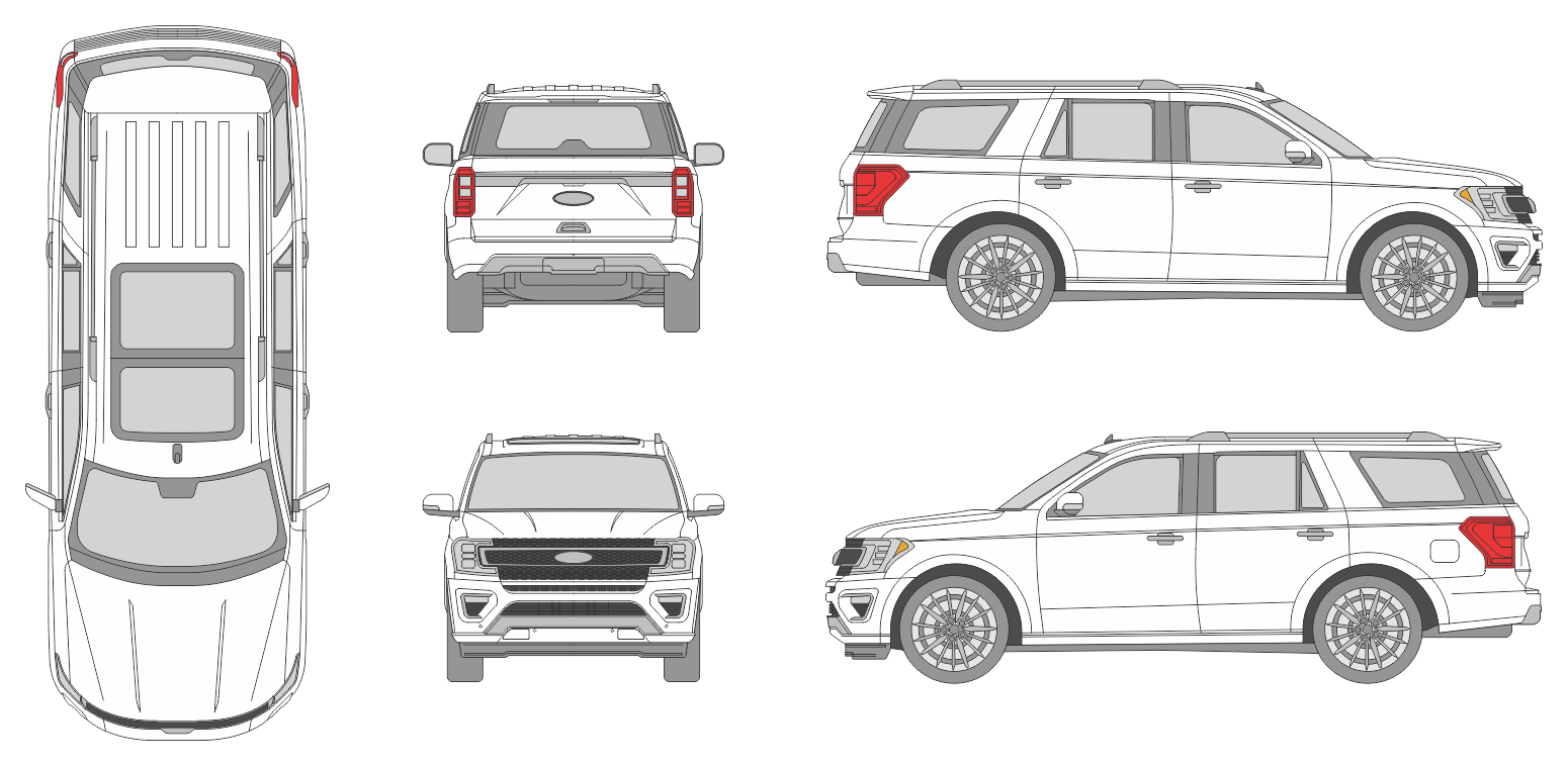 Ford Expedition Max 2017 SUV Template