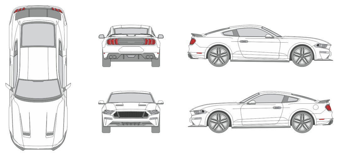 Ford Mustang 2018 Car Template