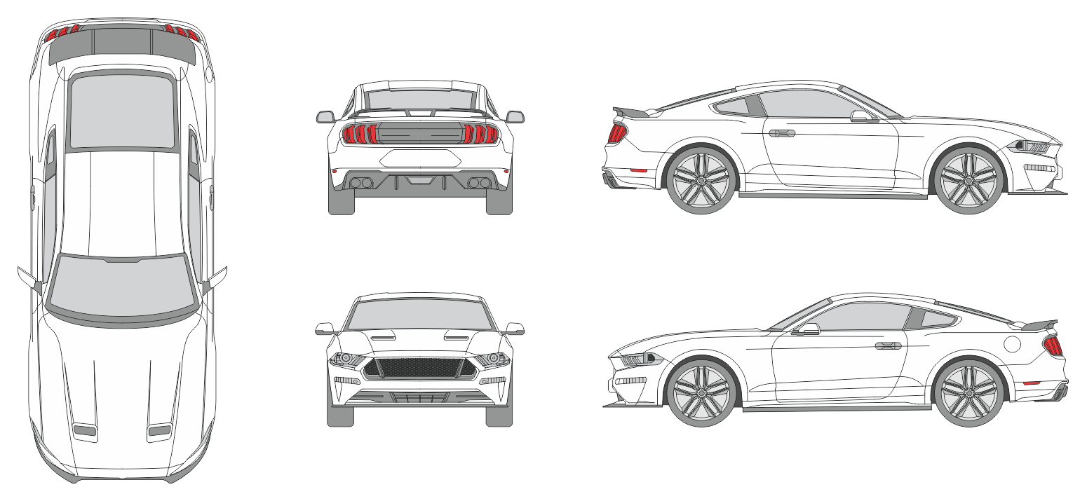 Ford Mustang 2018 Car Template