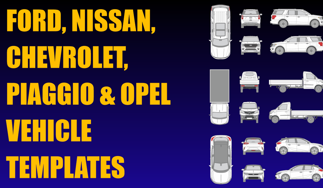 Ford, Nissan, Chevrolet, Piaggio and Opel Vehicle Templates Added
