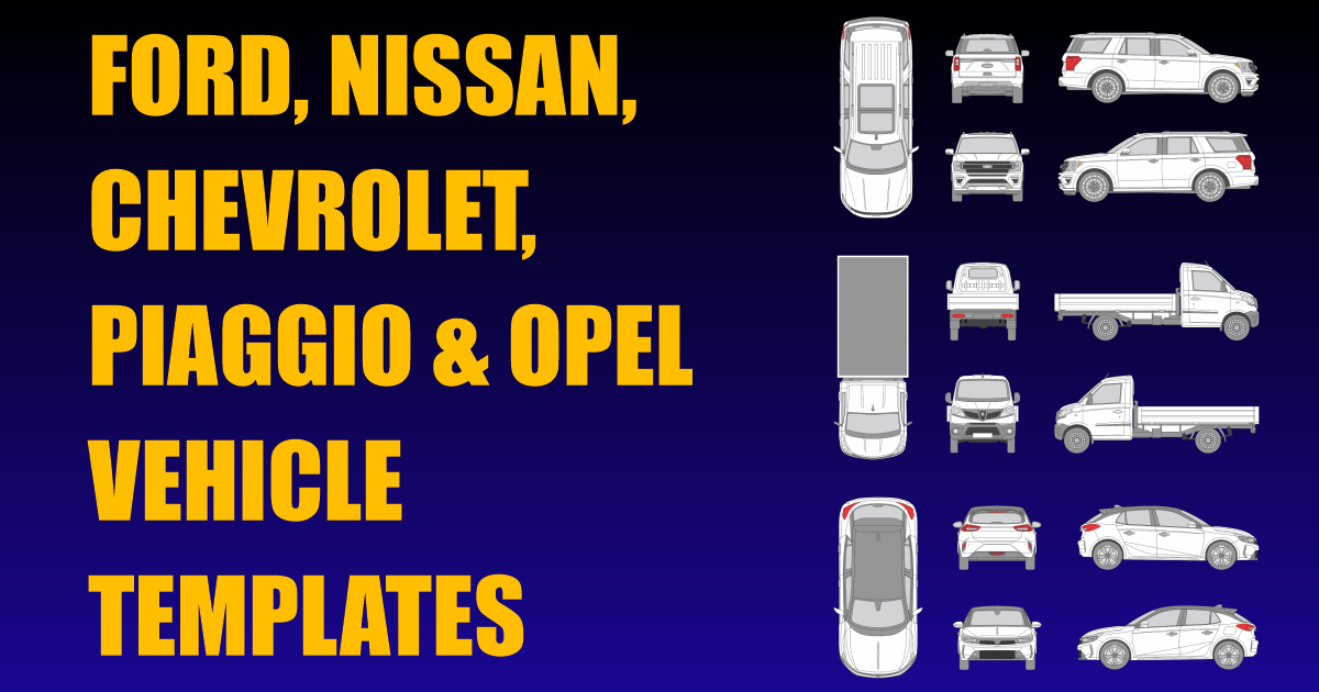 Ford, Nissan, Chevrolet, Piaggio and Opel Vehicle Templates Added