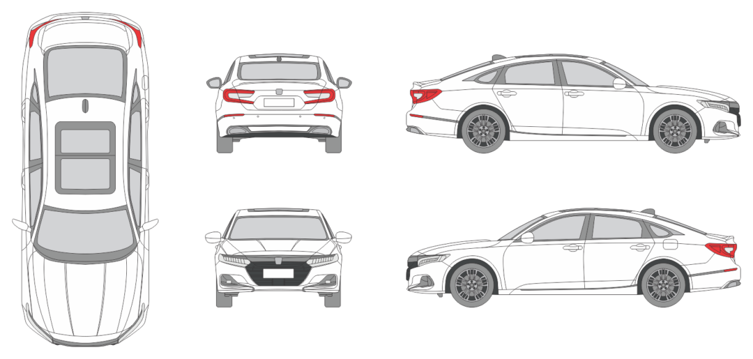 Honda Accord 2021 Car Template