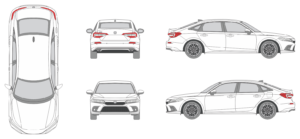 Honda Civic 2021 Car Template