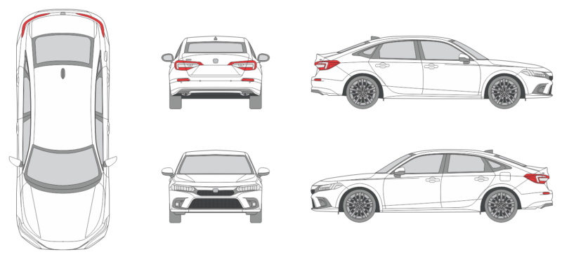 Honda Civic 2021 Car Template