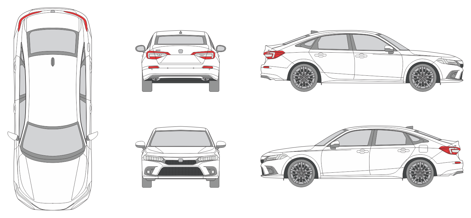 Honda Civic 2021 Car Template