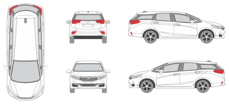 Honda Shuttle 2015 Car Template