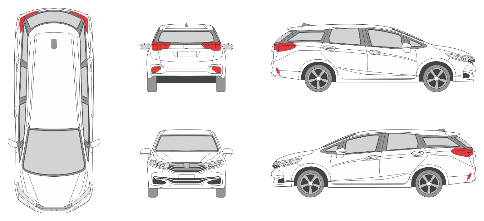 Honda Shuttle 2015 Car Template