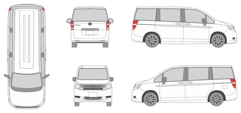 Honda Stepwgn 2009 MPV Template