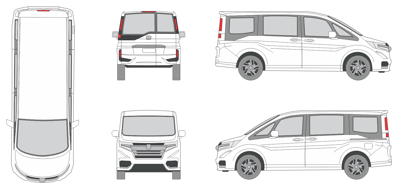 Honda Stepwgn 2017 MPV Template