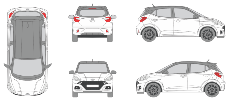 Hyundai i10 2023 Car Template