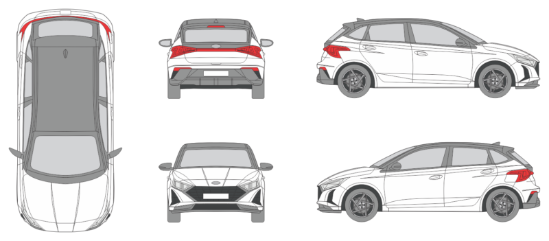 Hyundai i20 2023 Car Template