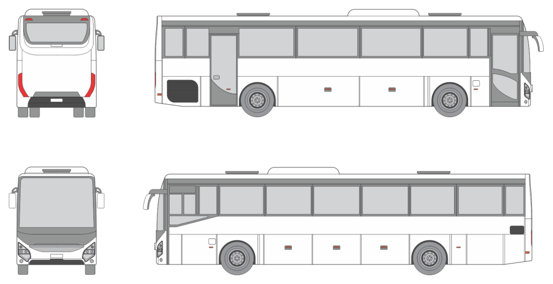 Iveco Evadys 2017 Bus Template