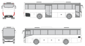Iveco Evadys 2017 Mid Door Bus Template