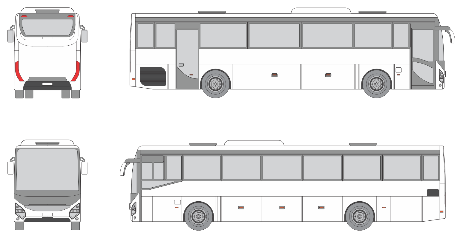 Iveco Evadys 2017 Bus Template