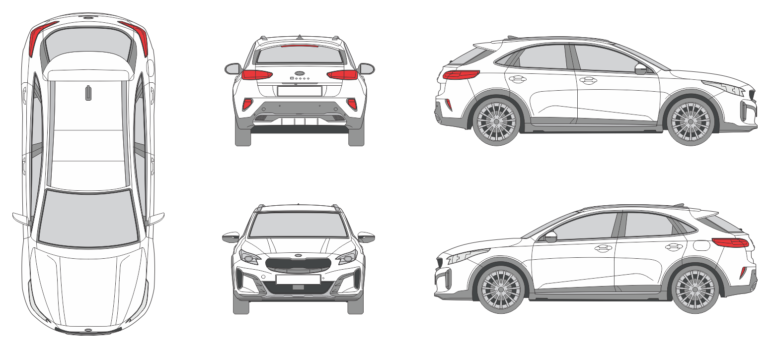 Kia X Ceed 2022 Car Template