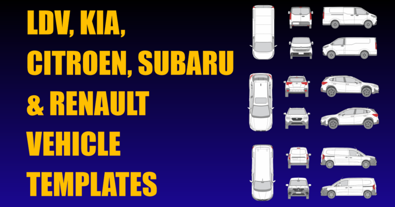 LDV, Kia, Citroen, Subaru and Renault Vehicle Templates Added