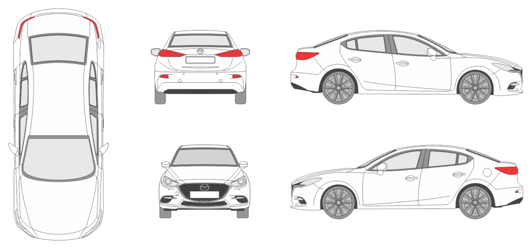 Mazda 3 2017 Car Template