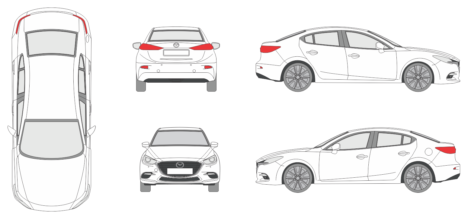 Mazda 3 2017 Car Template