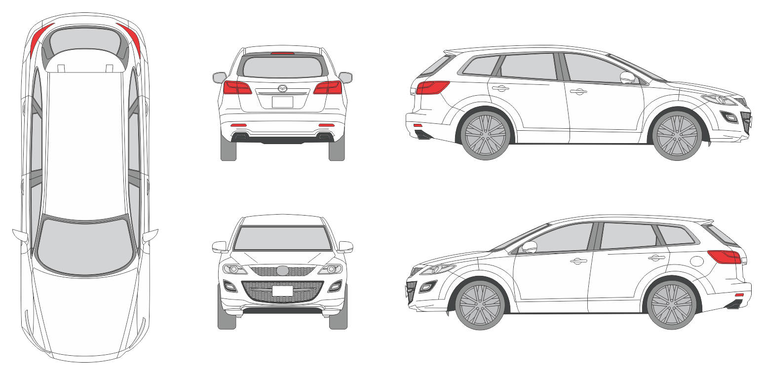 Mazda CX-9 2012 Car Template