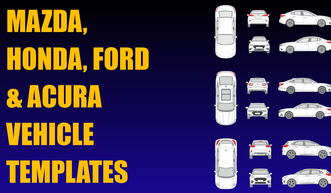 Mazda, Honda, Ford and Acura Vehicle Templates Added