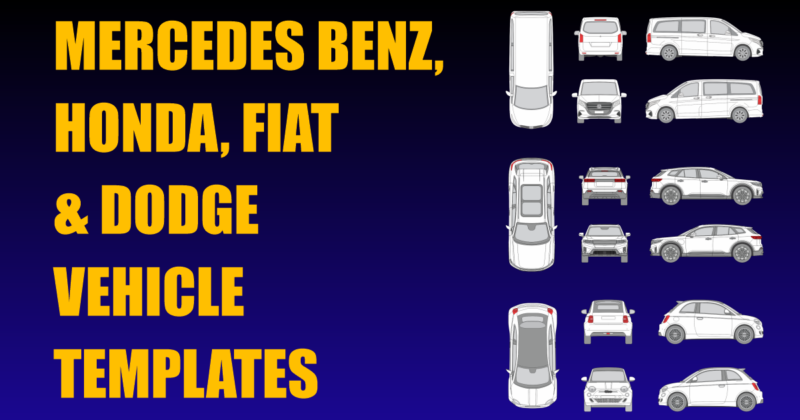 Mercedes Benz, Honda, Fiat and Dodge Vehicle Templates Added