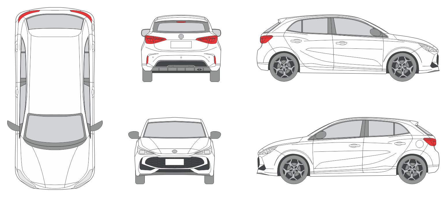 MG 3 2024 Car Template