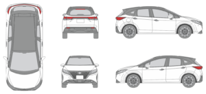 Nissan Note Aura 2021 Car Template