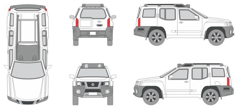 Nissan Xterra 2009 SUV Template