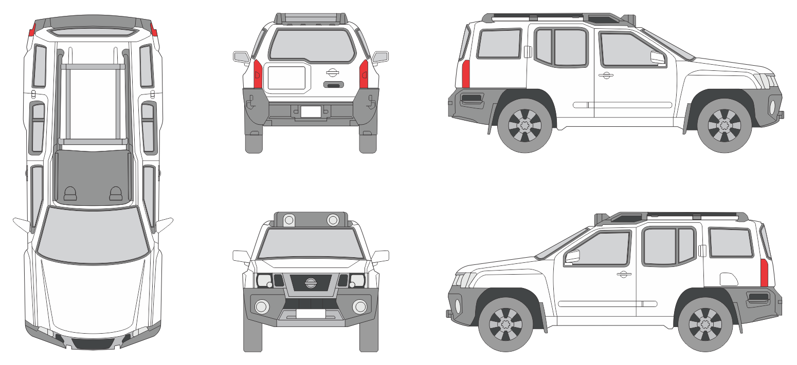 Nissan Xterra 2009 SUV Template