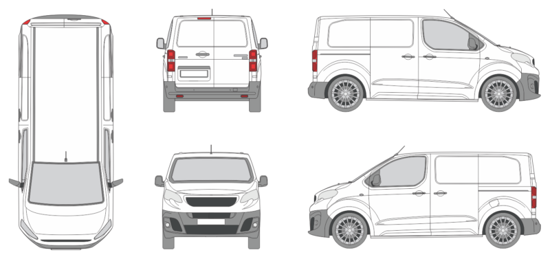 Peugeot Expert 2016 Short Van Template