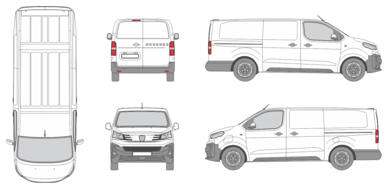 Peugeot Expert 2024 Long Van Template