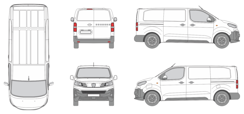 Peugeot Expert 2024 Short Van Template