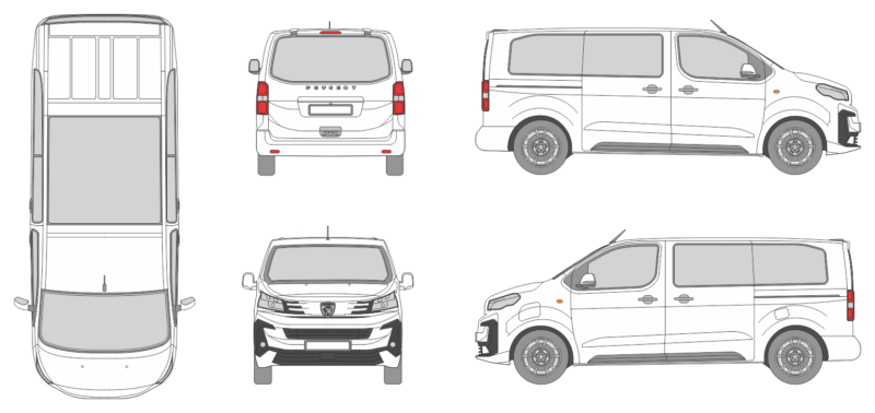 Peugeot Traveller 2024 Short Van Template