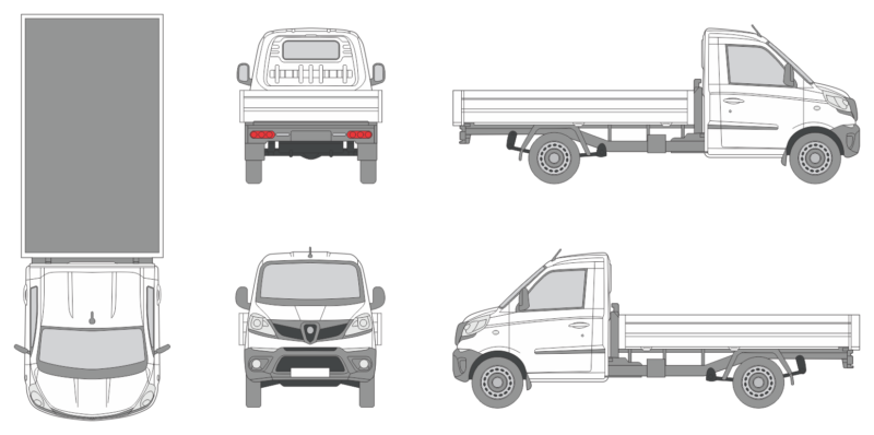 Piaggio Porter NP6 2021 Long Truck Template