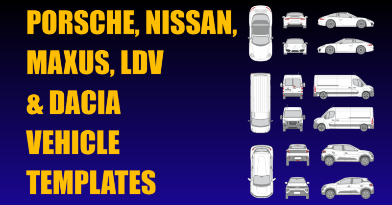 Porsche, Nissan, Maxus, LDV and Dacia Vehicle Templates Added