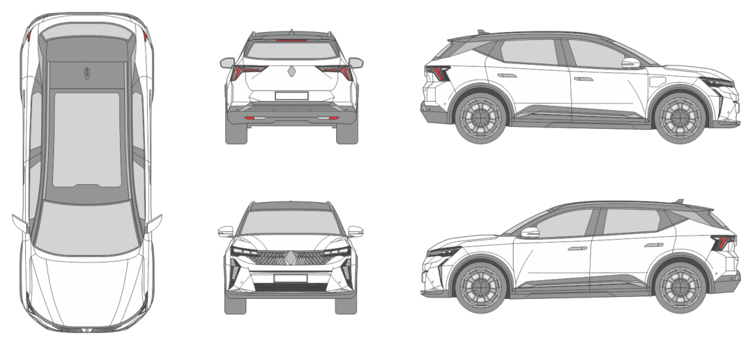Renault Scenic e-Tech 2023 SUV Template