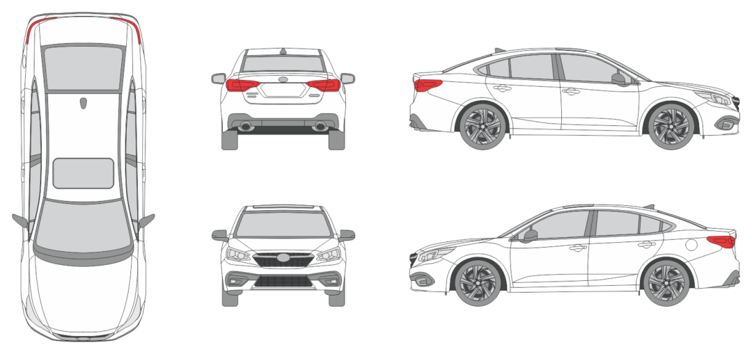 Subaru Legacy 2020 Car Template