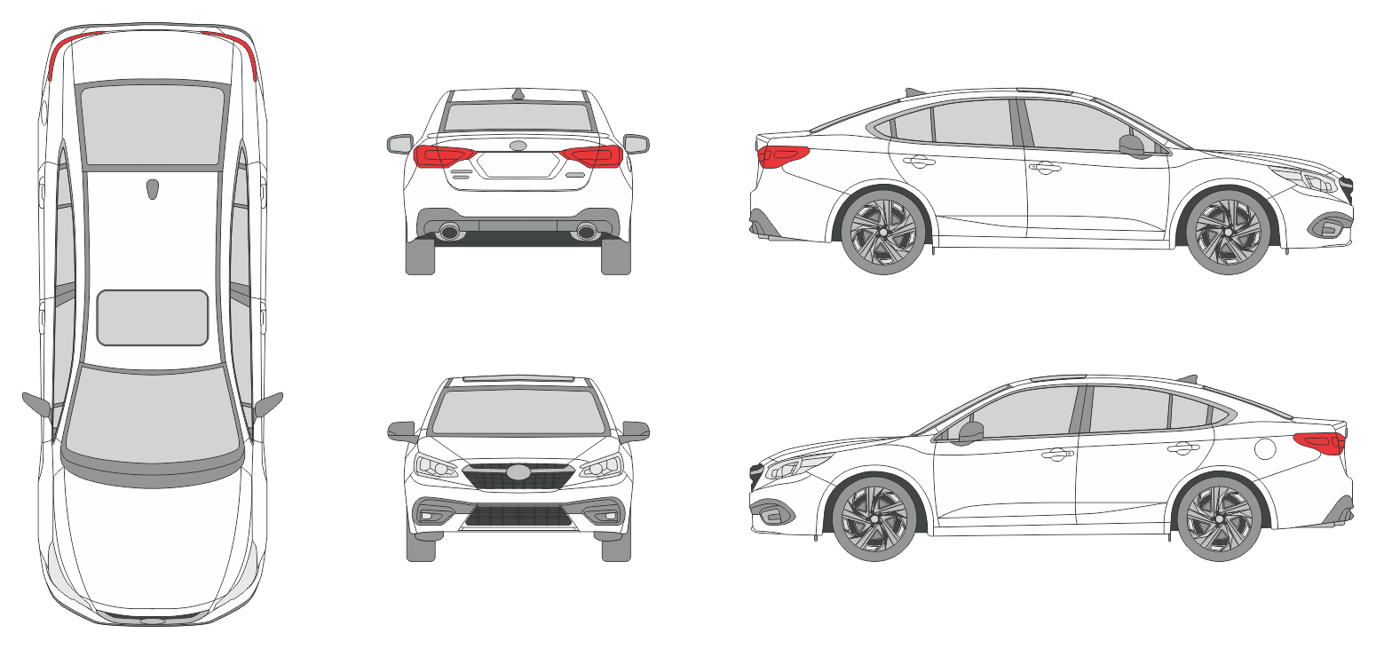 Subaru Legacy 2020 Car Template