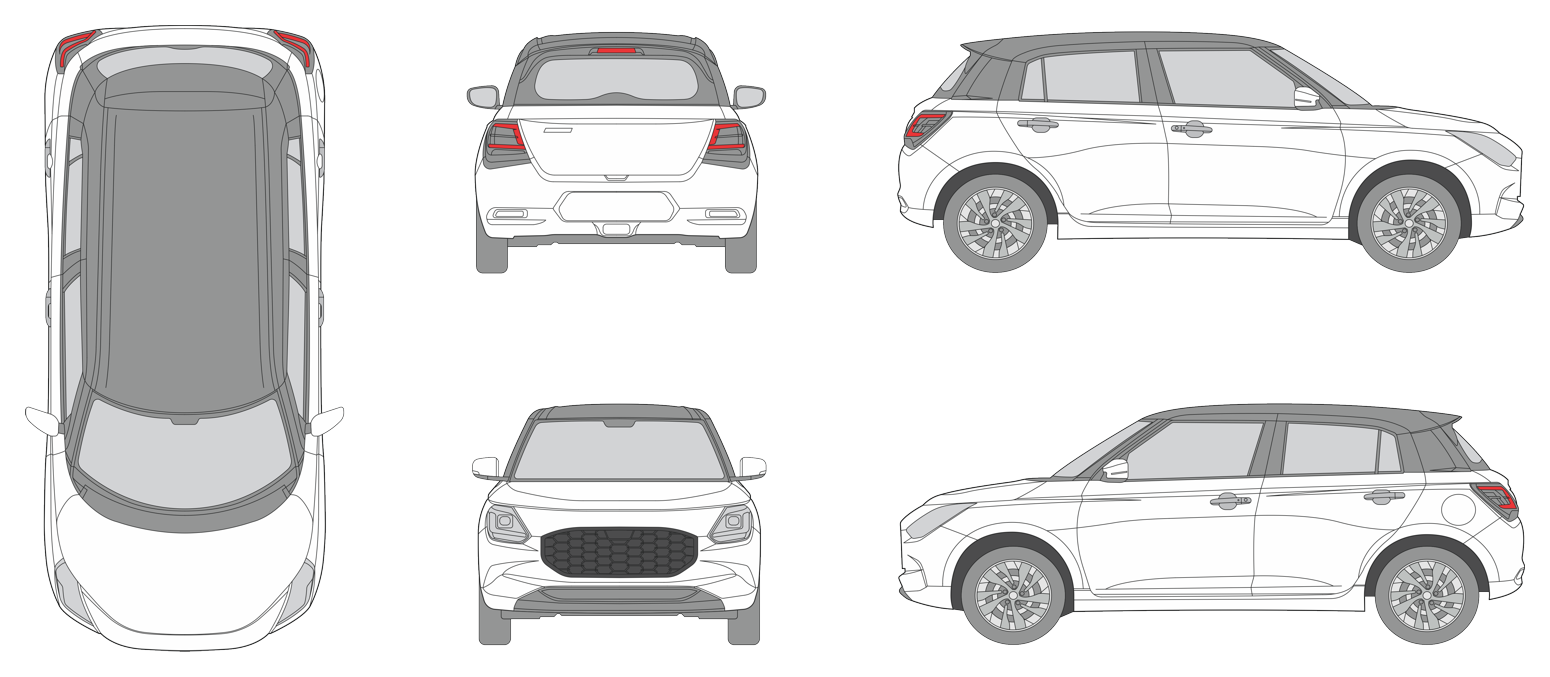 Suzuki Swift 2024 Car Template