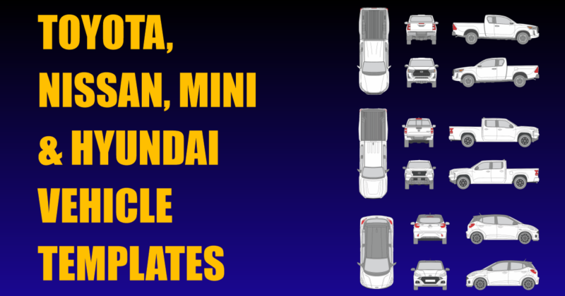 Toyota, Nissan, Mini and Hyundai Vehicle Templates Added
