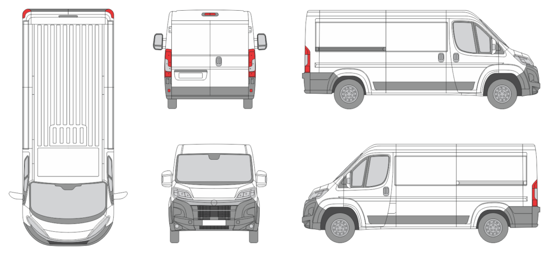 Vauxhall Movano 2024 Short Slide Door R Van Template