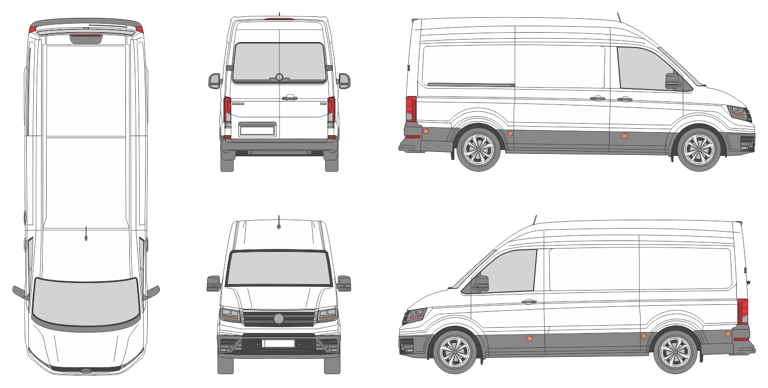 Volkswagen Crafter 2017 Med-Long High Van Template