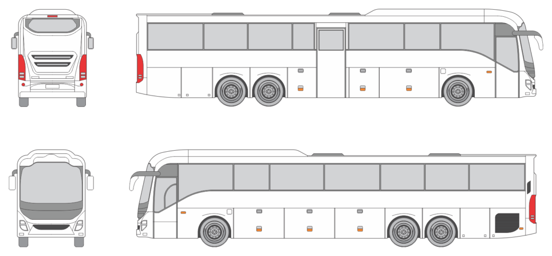 Volvo 9700 2018 Bus Template