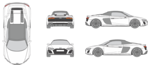 Audi R8 Spyder 2019 Car Template