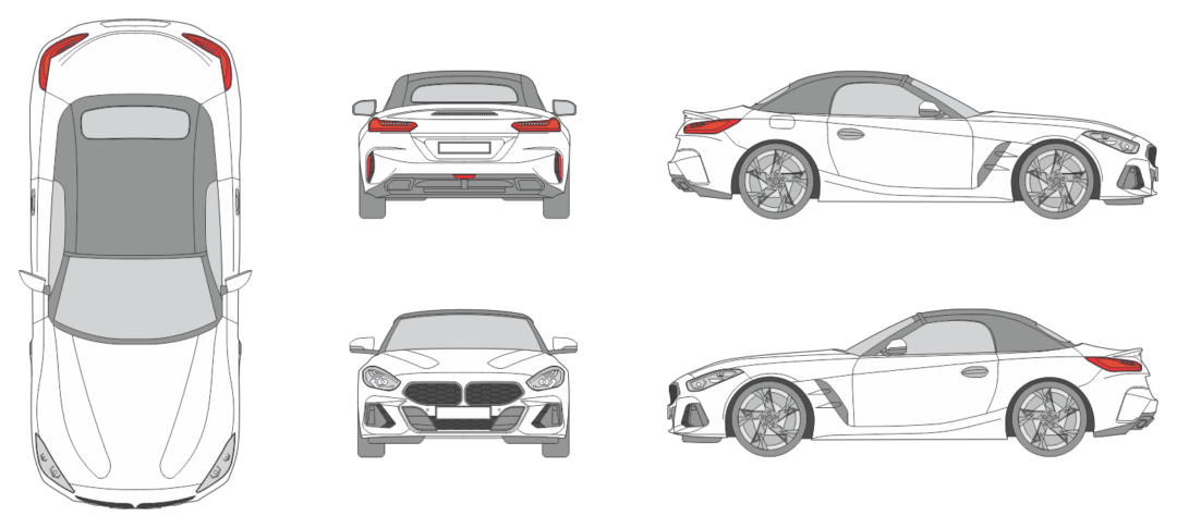 BMW Z4 2023 Car Template