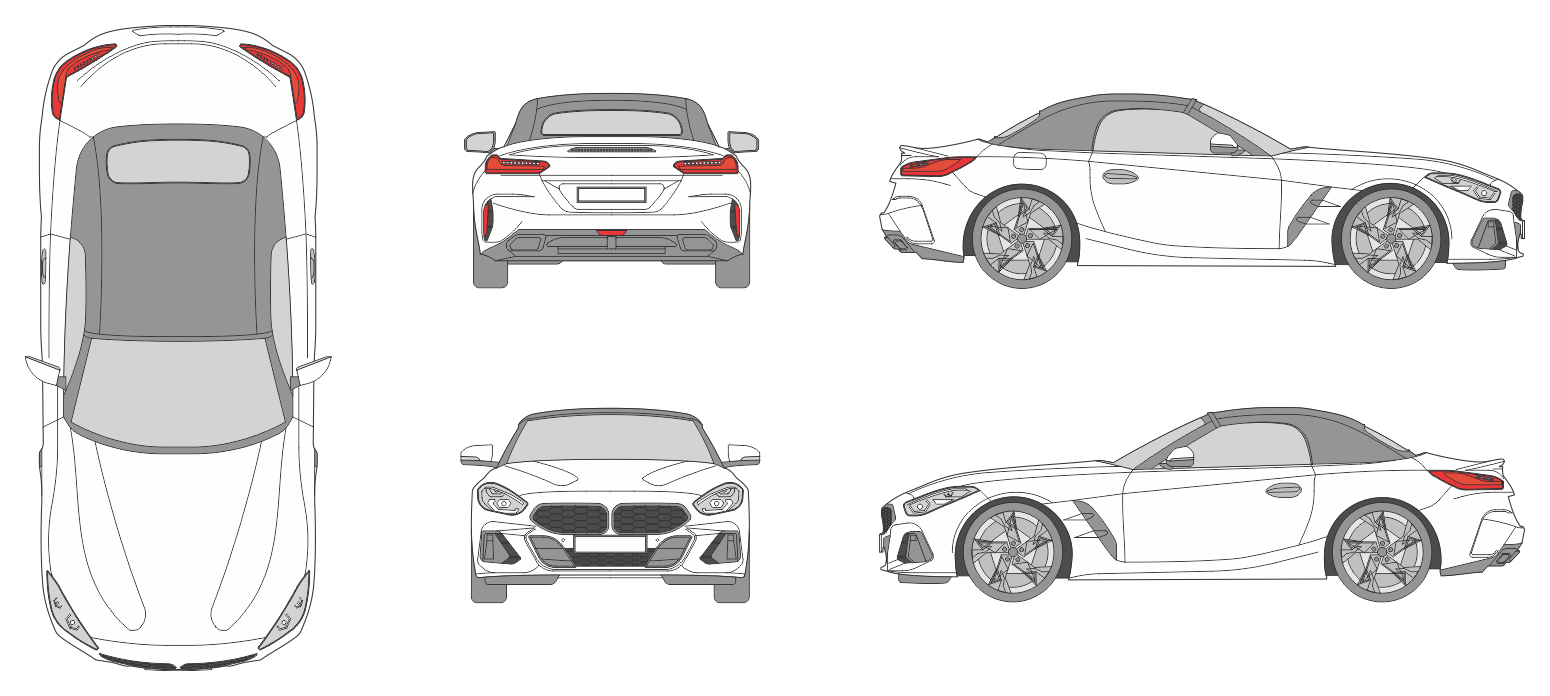 BMW Z4 2023 Car Template