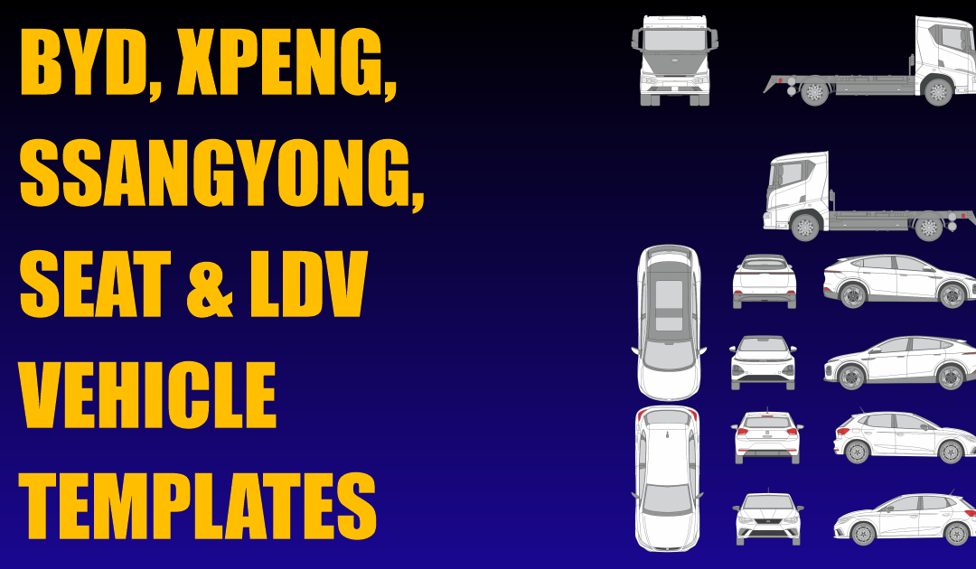 BYD, Xpeng, Ssangyong, Seat and LDV Vehicle Templates Added